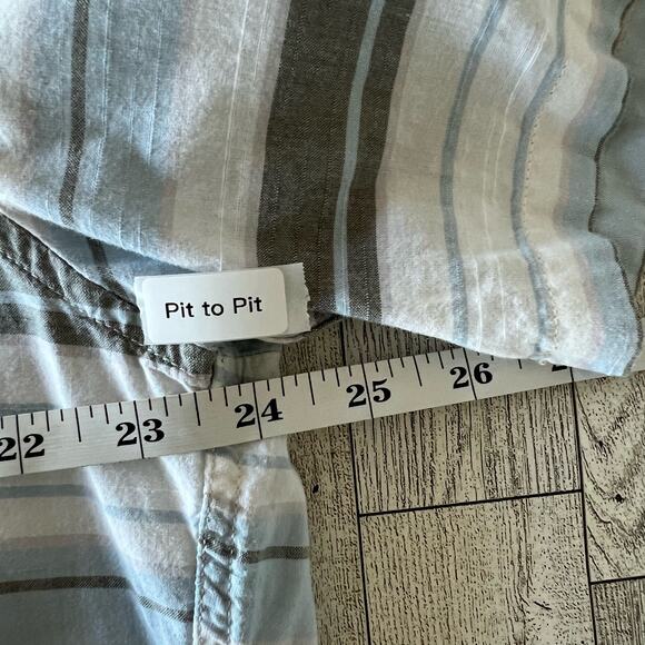 Eddie Bauer Classic Fit Shirt Men’s Size L TALL 100% Cotton Striped Button Up - Picture 8 of 11